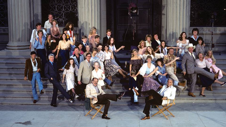 Lee Rich, Merv Adelson, Irwin Molasky, Earl Hamner and the casts of Lorimar Productions The Waltons, Eight is Enough, Dallas
